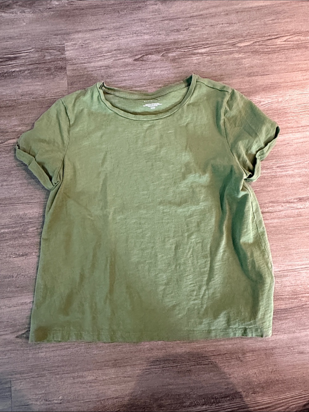 Max Studio Olive Green Short Sleeve Kids Tee
